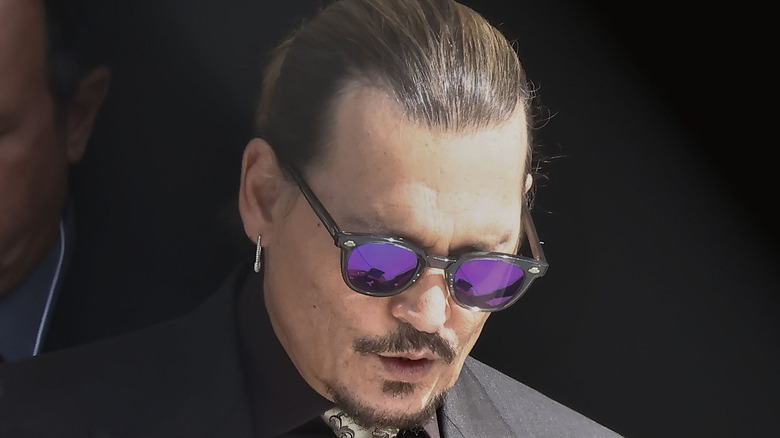 Johnny Depp leaving court