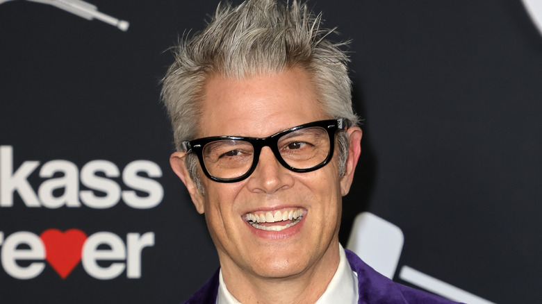 Johnny Knoxville smiling at "Jackass Forever" premiere