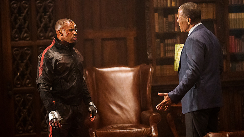 Cyborg and Silas Stone talking