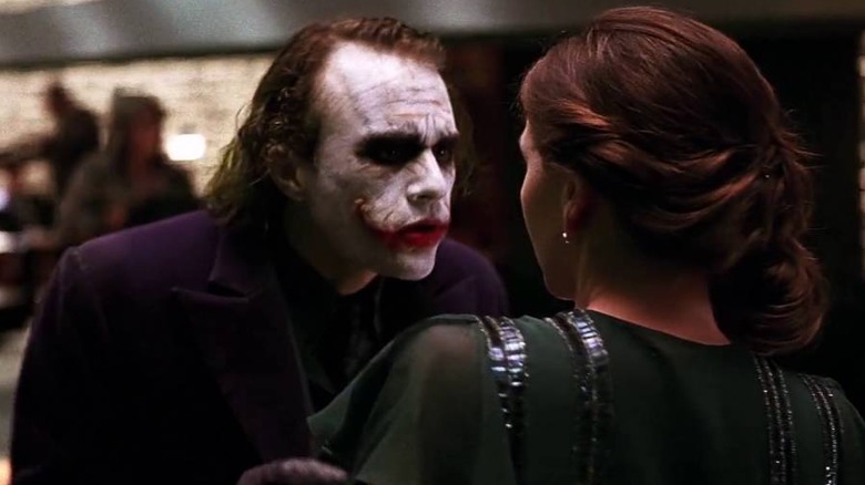 Heath Ledger and Maggie Gyllenhaal in The Dark Knight