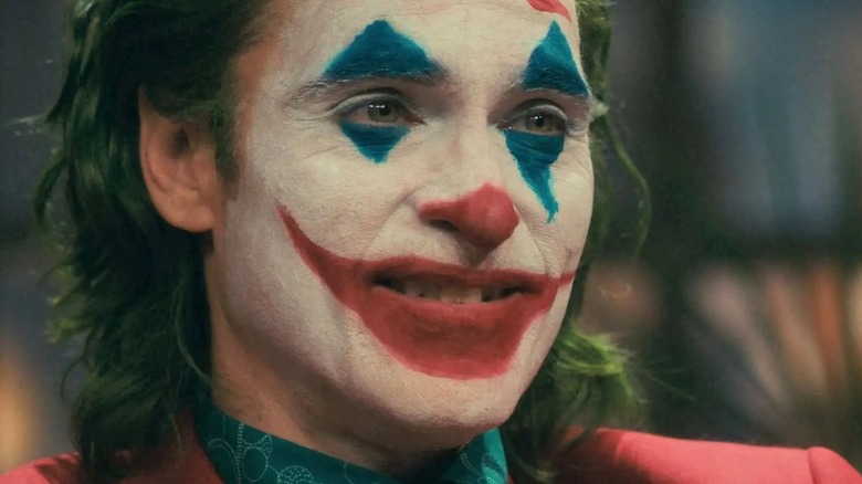 Joker smiling in makeup