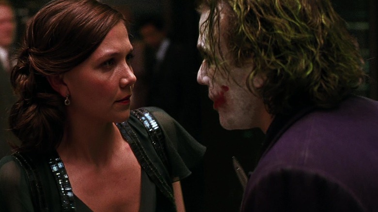 Joker threatens Rachel Dawes