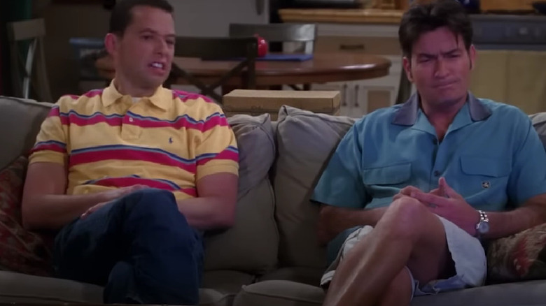 Alan and Charlie Harper talking