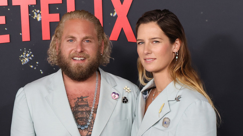 Jonah Hill poses with Sarah Brady