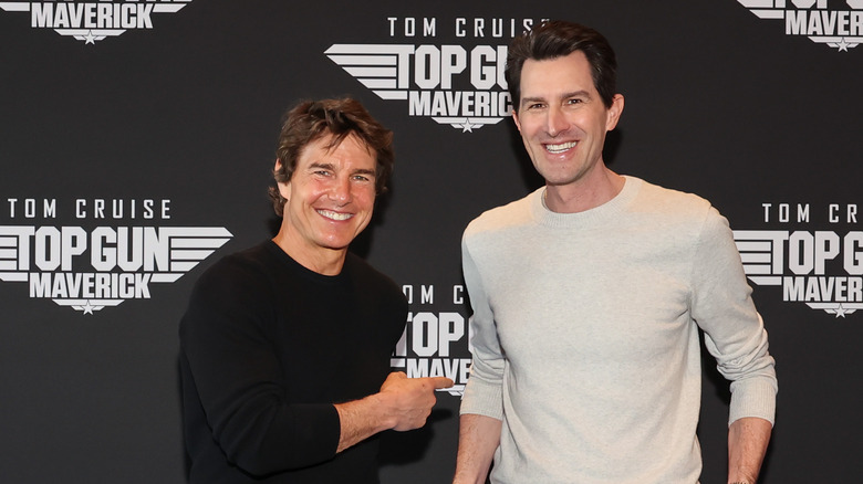 Joseph Kosinski and Tom Cruise smiling