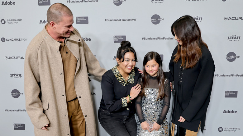 Channing Tatum, Beth de Araújo, Mason Reeves, and Gemma Chan at the "Josephine" premiere at Sundance