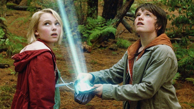 Jess and Leslie in the woods in 