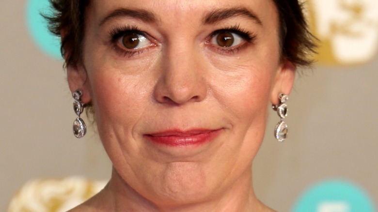 Olivia Colman at press event