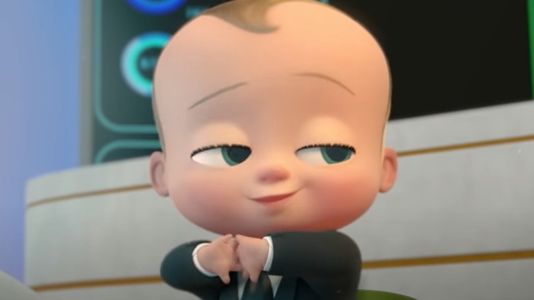 The Boss Baby smirking