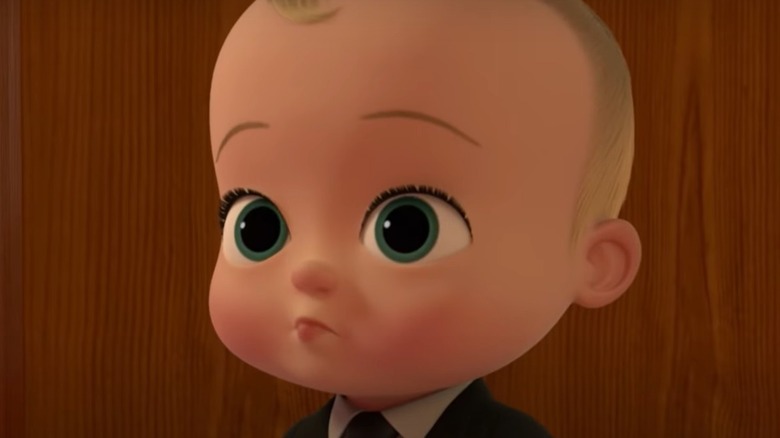 The Boss Baby contemplating