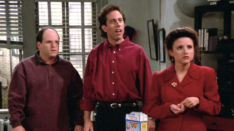 George, Jerry, and Elaine looking forward