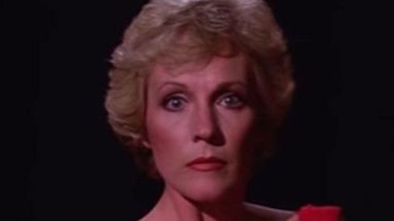 Julie Andrews staring intense