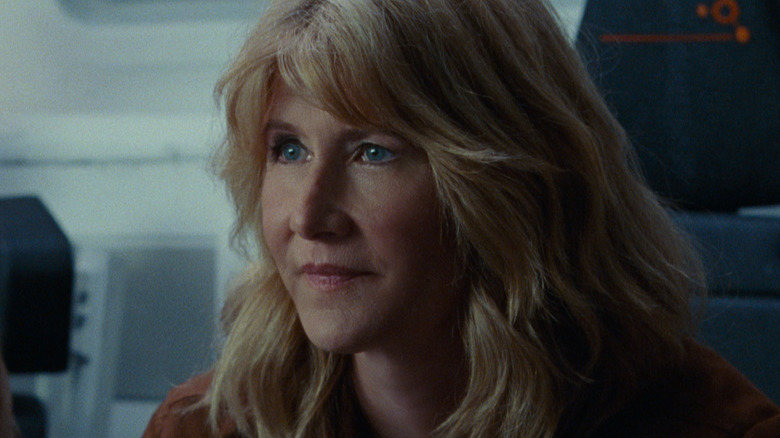 Laura Dern as Dr. Settler looking concerned