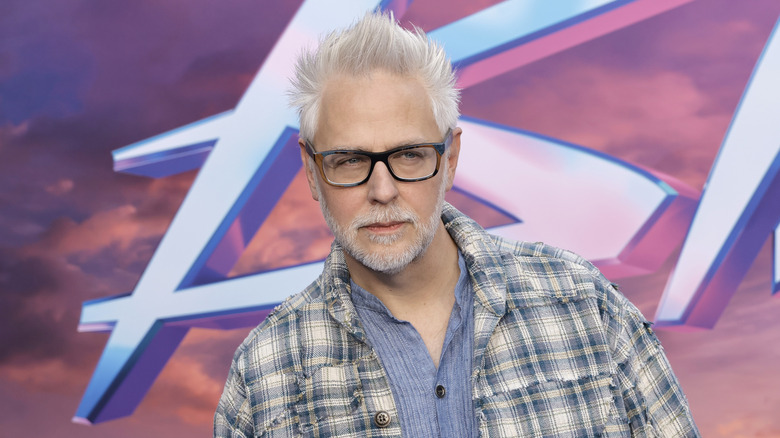 James Gunn posing for photos