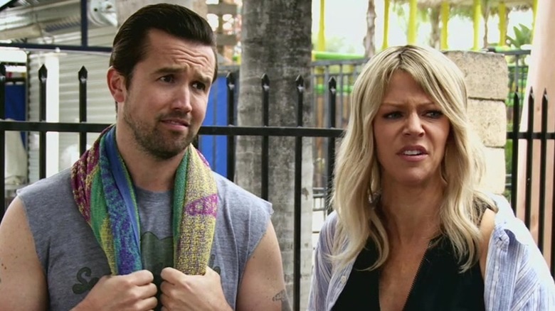 Mac and Dee in disbelief in It's Always Sunny in Philadelphia
