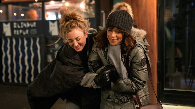 Kaley Cuoco and Rosie Perez on The Flight Attendant