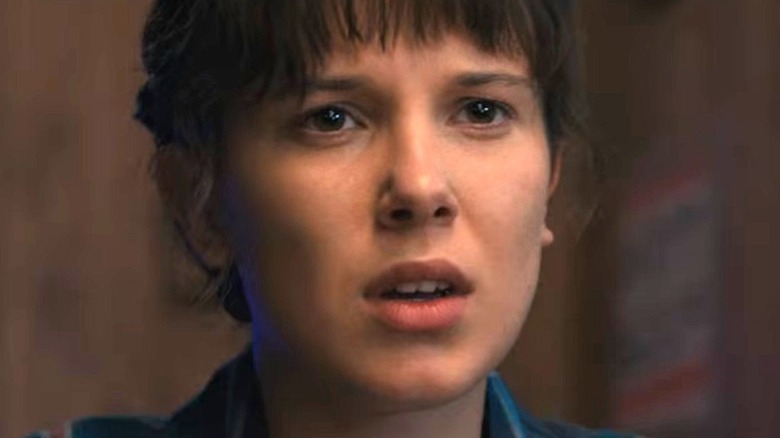 Eleven looking upset 