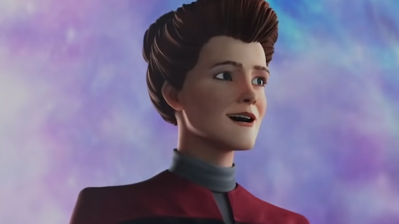 Animated Captain Janeway speaking