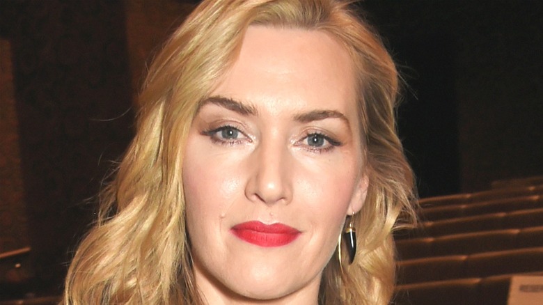 Kate Winslet staring straight ahead