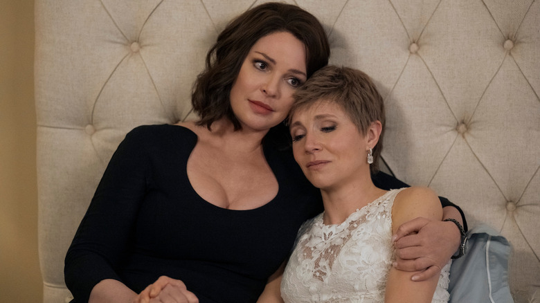 Tully and Kate hugging on 