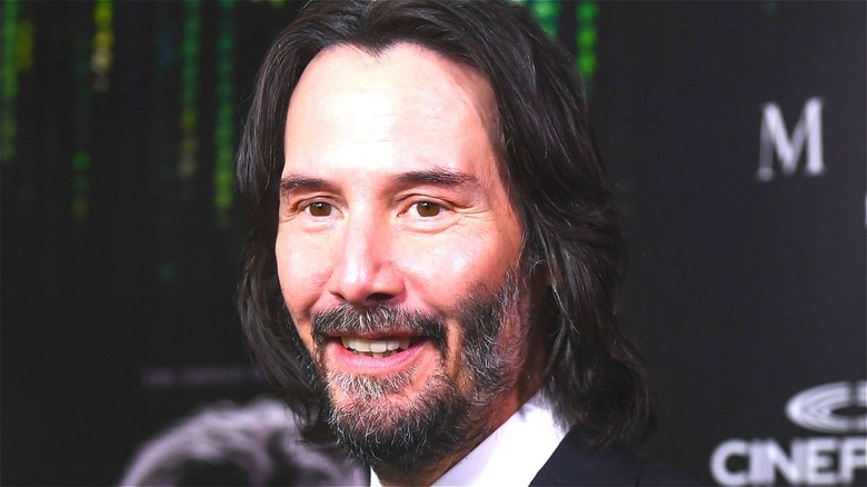 Keanu Reeves at The Matrix: Resurrections premiere