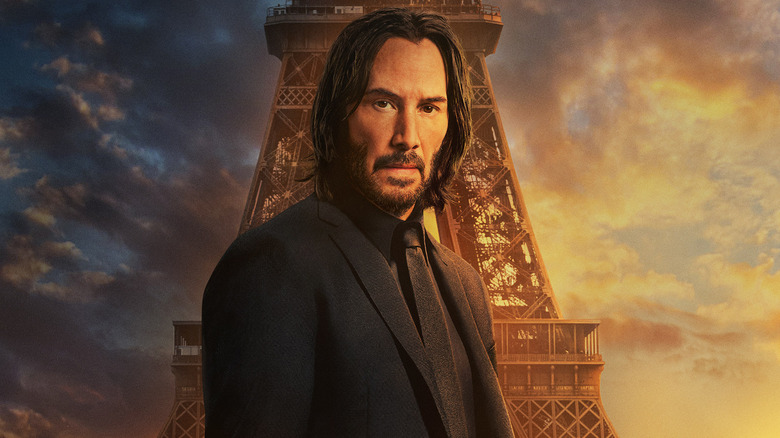 John Wick in front of Eifel Tower