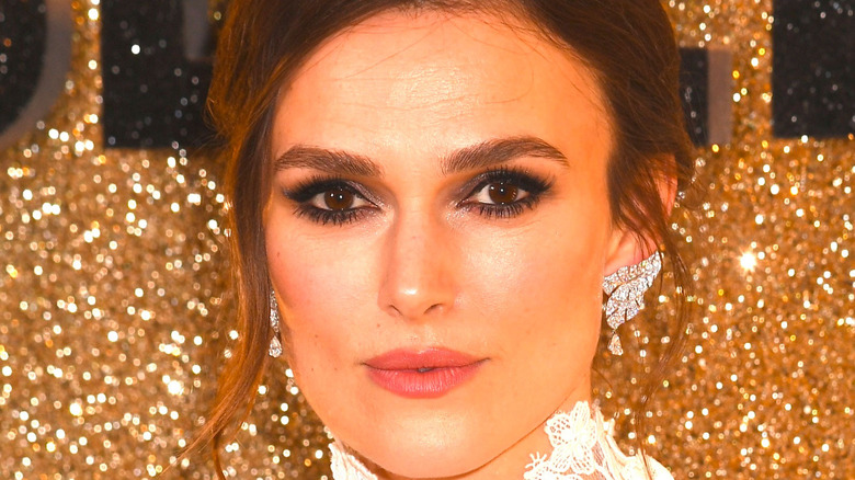 Kiera Knightley wearing earrings