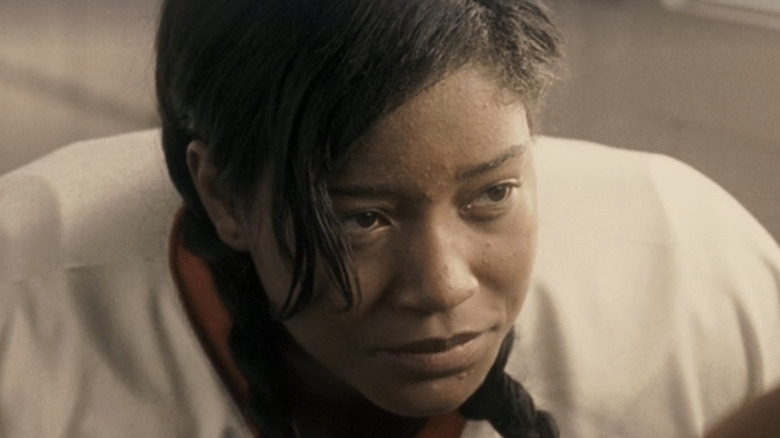 Keke Palmer in a football uniform