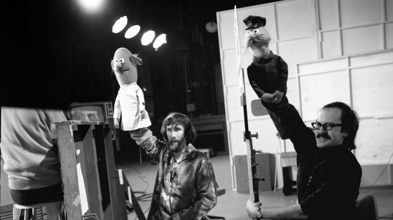 A young Jim Henson working on The Muppet Show