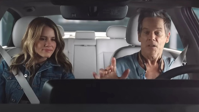 Kevin and Sosie Bacon in car commercial 