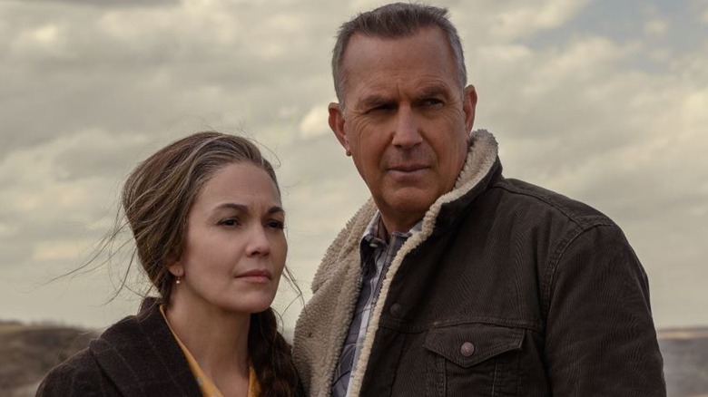 Margaret and George standing outside in Let Him Go (2000)