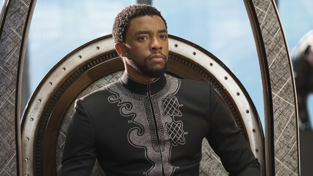 Chadwick Boseman and King T'Challa in Black Panther