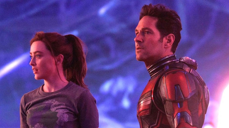 Kathryn Newton as Cassie Lang and Paul Rudd as Scott Lang in Ant-Man and the Wasp: Quantumania