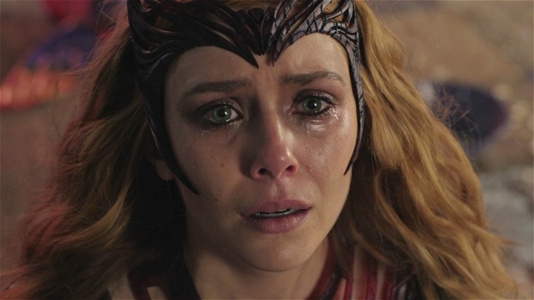 Wanda Maximoff crying at the end of Multiverse of Madness