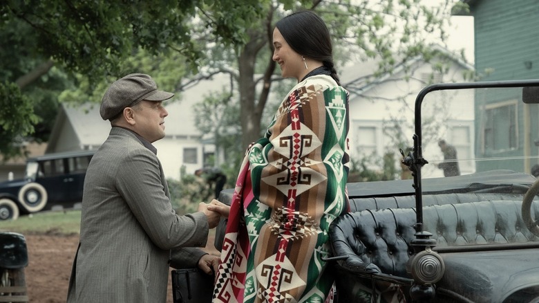 Leonardo DiCaprio helps Lily Gladstone