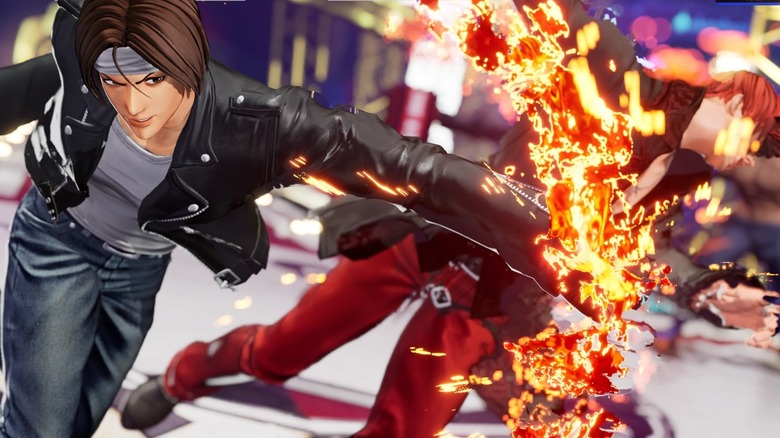 Kyo punching in KOF 15