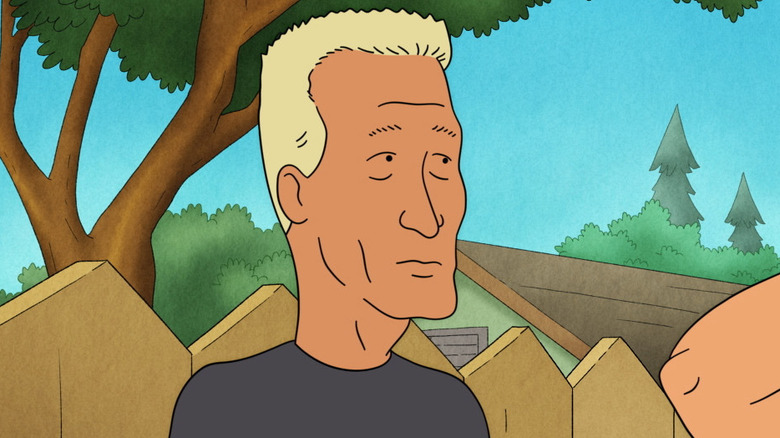 Boomhauer looks disturbed in "King of the Hill"