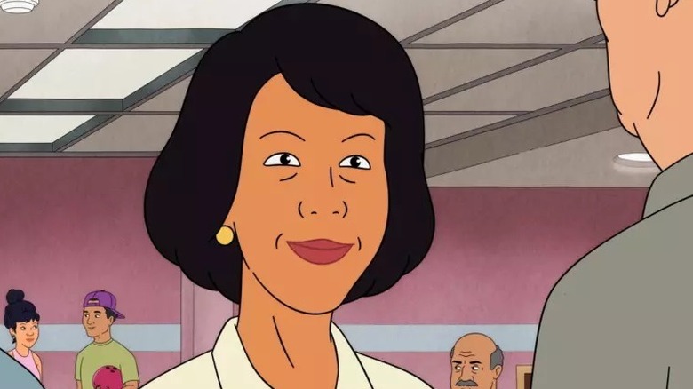Minh Souphanousinphone talking to Hank in a bowling alley in "King of the Hill"