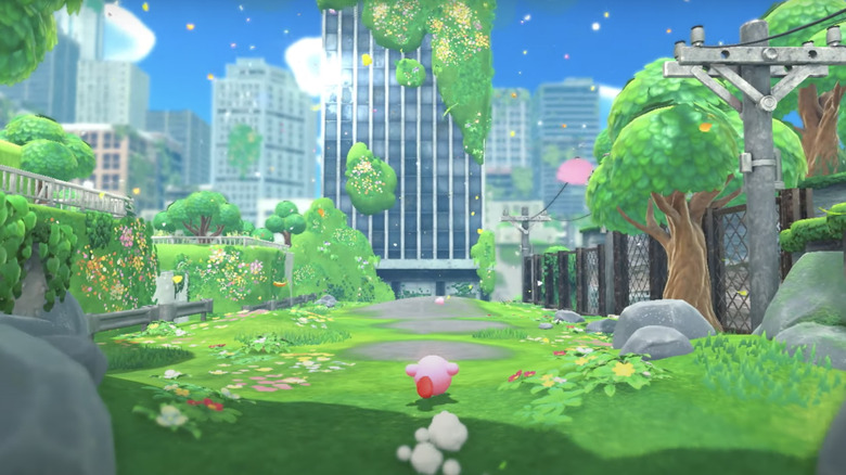 Kirby Exploring Open World