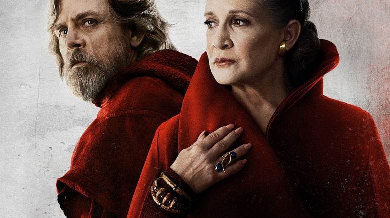 Luke and Leia from promo art for Star Wars, Episode VII: The Last Jedi