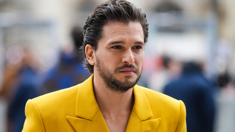 Kit Harington in yellow blazer