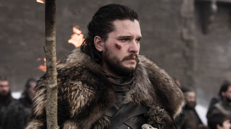 Jon Snow cut on cheek