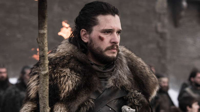 Jon Snow cut on cheek