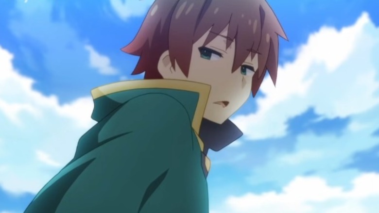 Kazuma looking annoyed