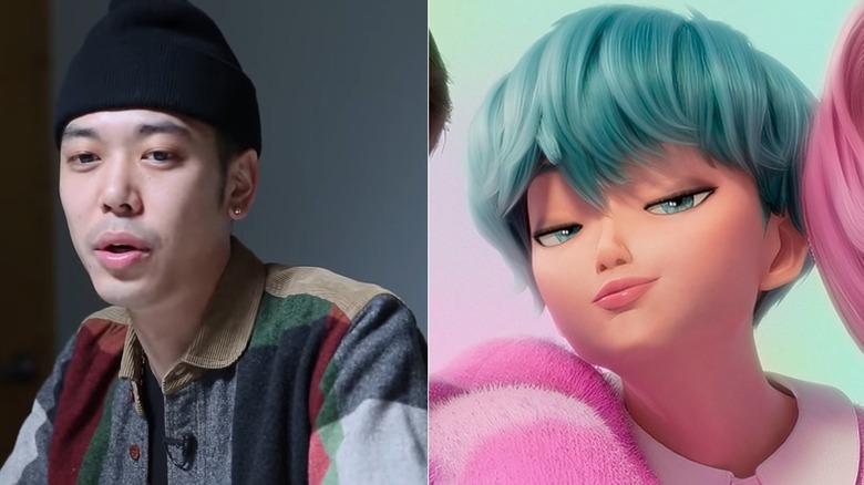 Danny Chung speaking next to Baby Saja smiling in KPop Demon Hunters