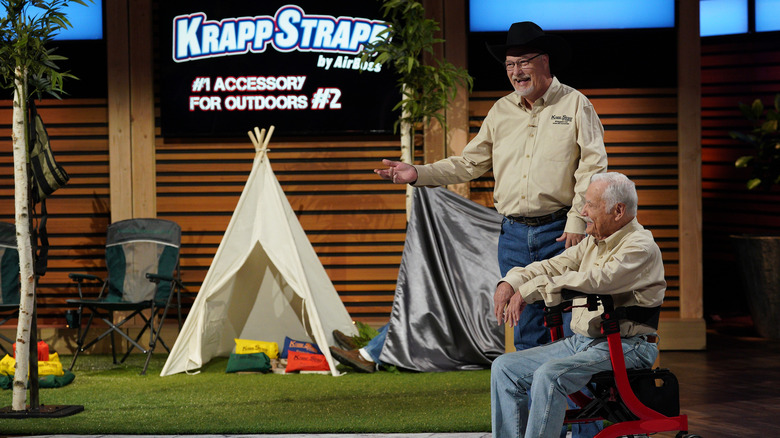 Keith Lindsey and Robert Legg presenting Krapp Strapp on Shark Tank