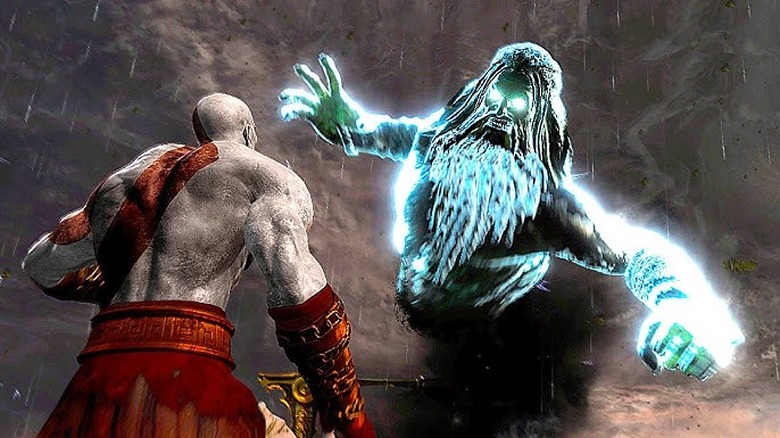 Kratos fighting Zeus