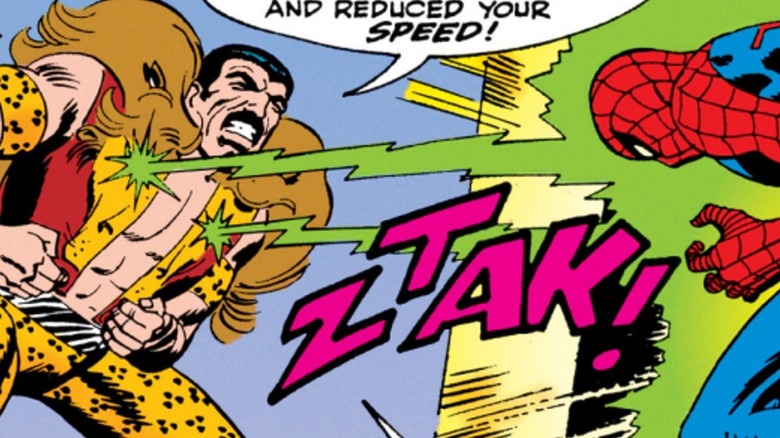 Kraven zapping Spider-Man