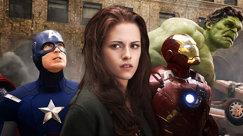 Kristen Stewart with Avengers