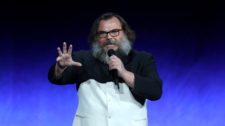 Jack Black talking in mic